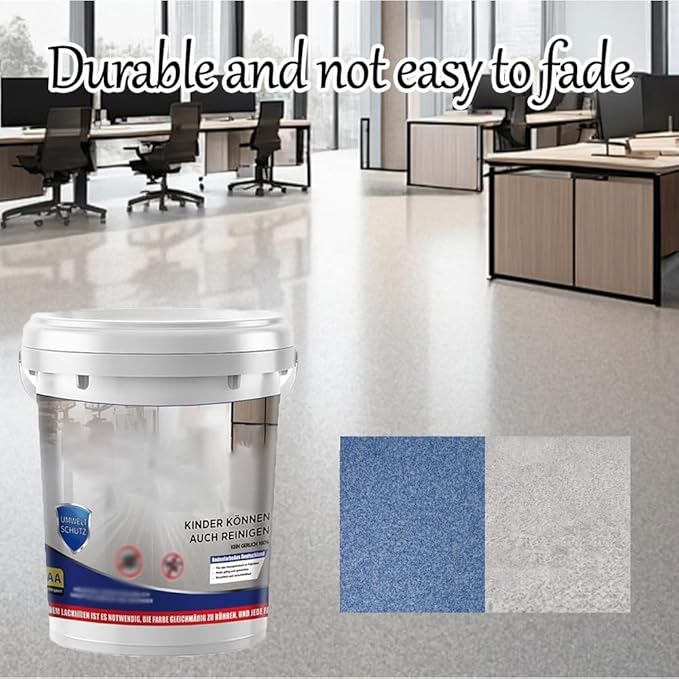 Louis Forest Epoxy Floor Paint, High-Gloss Marble Effect Epoxy Floor Coating (Gray,1pcs)
