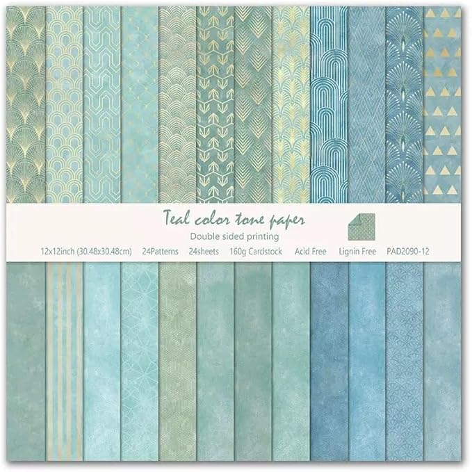Boho Scrapbook Paper Vintage Flower Pattern Papers Pad 12×12,24 Sheets Double-Sided Bobo Floral Scrapbooking CardStock Paper Pad for Holiday Cardmaking DIY Origami Papers.
