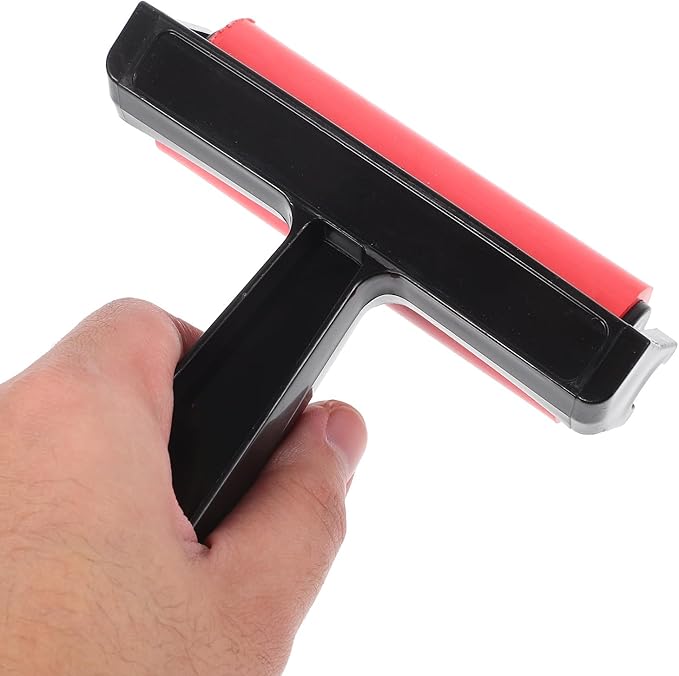 Ciieeo 10 Pcs Red Roller Mini Tools Hand Tools Tools Printmaking Brayer Hard Rubber Applicator DIY Craft Brush Manual Rubber Roller Small Brayer Painting Roller Ryle Plastic Ink