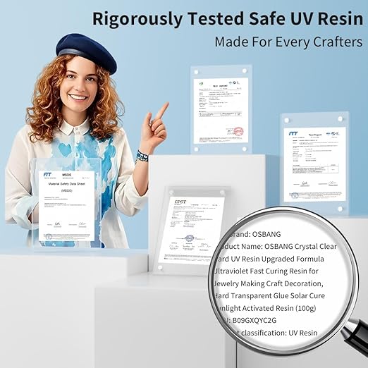 Crystal Clear Hard UV Resin Upgraded Formula Ultraviolet Fast Curing for Jewelry Making Craft Decoration, Hard Transparent Glue Solar Cure Sunlight Activated Resin (1000g)