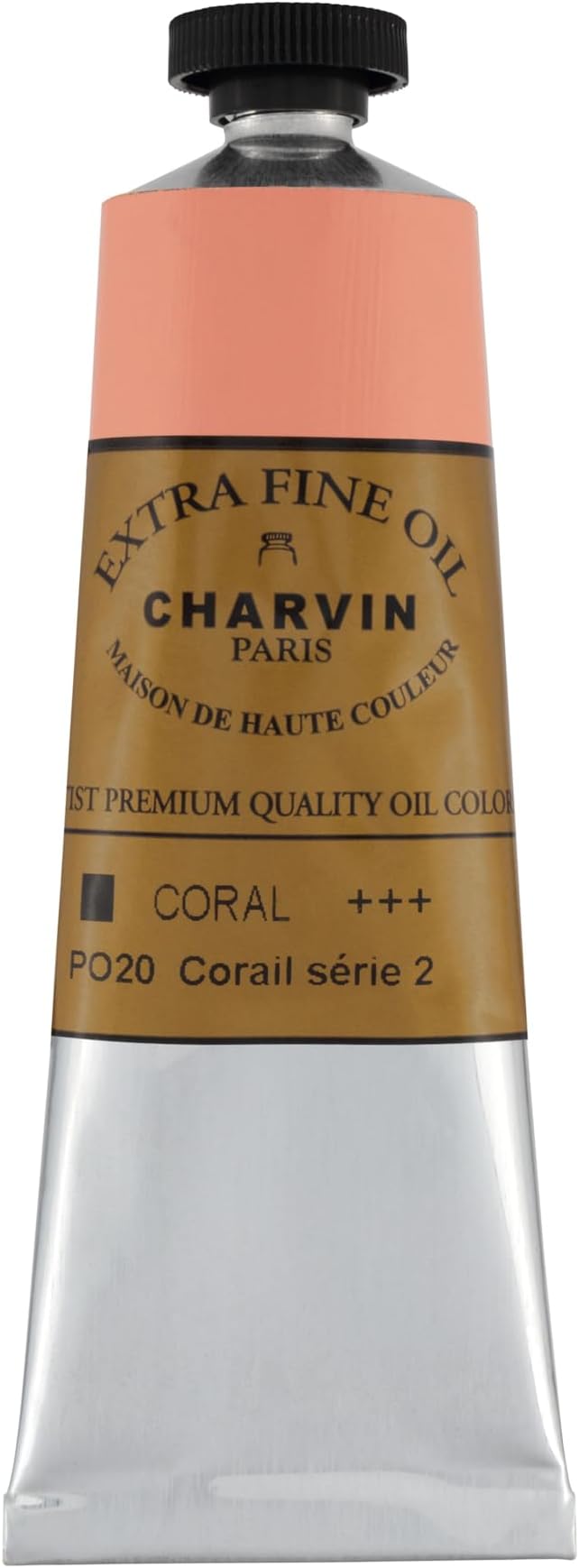 Charvin Extra Fine Oil Paint, Coral 60 ml - Triple-Milled, Rich Texture, Poppy Oil-Based, Light-Fast, Handmade, Archival Quality