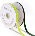 Green Velvet Ribbon 3/8'' 2 Rolls Total 30 Yards, Use for Gift Wrapping, Christmas Tree, Wreath Decoration, DIY Crafts (Dark Green, Sage Green)