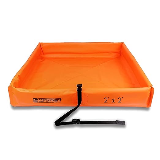 Duck Pond - 2’ x 2’ - Orange PVC - Made in USA - Secondary Containment Tray