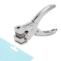 T-Slot Hole Punch Heavy Duty - Handheld Punch for ID Cards, Plastic, Cardstock, Cardboard & PVC - Sharp Visible Blade Edge, Durable Zinc Alloy Construction, Easy Spring Action for Fast, Clean Holes