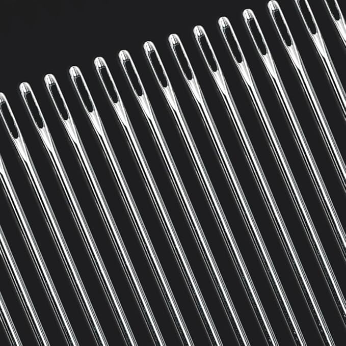 6" Professional Upholstery Needle 15cm length 3mm thickness, Big Eye Hand Sewing Needles for Stitching and Crafting Projects