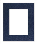 8.5x11 Mat Bevel Cut for 7x9 Photos - Acid Free Navy Suede Precut Matboard - For Pictures, Photos, Framing - 4-ply Thickness