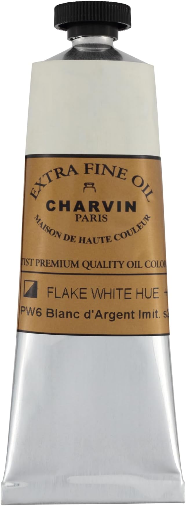 Charvin Extra Fine Oil Paint, Flake White Hue 60 ml - Triple-Milled, Rich Texture, Poppy Oil-Based, Light-Fast, Handmade, Archival Quality