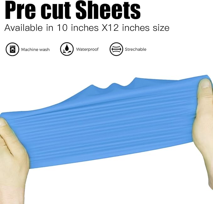 JANDJPACKAGING Baby Blue Heat Transfer Vinyl HTV - 10 Sheets Easy to Weed T-Shirt Iron on Vinyl Compatible with Cricut Cutting Machine & Silhouette Cameo, All Craft Cutters