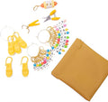 NIUGRECF DIY Knitting Tool Sets 27Pcs Including Number Beads Stitch Markers/Mini Scissors/Rotation Counter/Storage Bag - for Knitting Crocheting Weaving Sewing Quilting Jewelry Making.