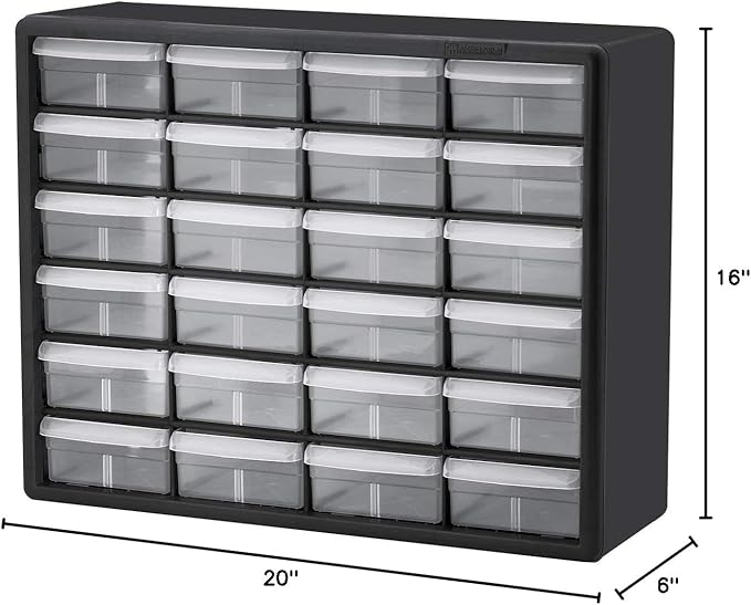Akro-Mils 24 Drawer Hardware, Craft and Office Supply Storage Cabinet Bundle (2-pack)