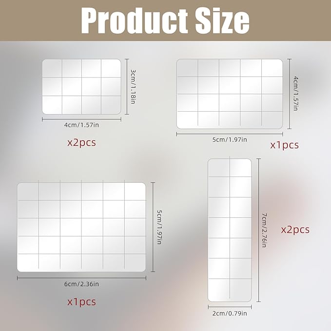 6PCS Acrylic Stamping Block, Clear Acrylic Block for Stamping, Stamp Block Decorative Stamp Block for DIY Craft, Stamping Block Scrapbooking Craft Making, Clear Stamping Blocks Tool