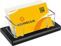 Acrylic Business Card Holder Black 1Pack Enlarged Holds 120 Cards for Office/Exhibition/Restaurant Desk/Counter Display Name Card Organizer Stand