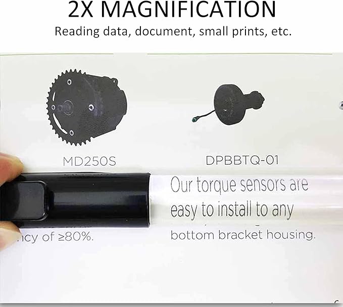 MAGDEPO 2X Bar Magnifying Ruler 6" with Guiding Line & Mini Line Magnifier with Clip for Reading Small Prints, Bible, Books, Newspaper, Documents, Instructions