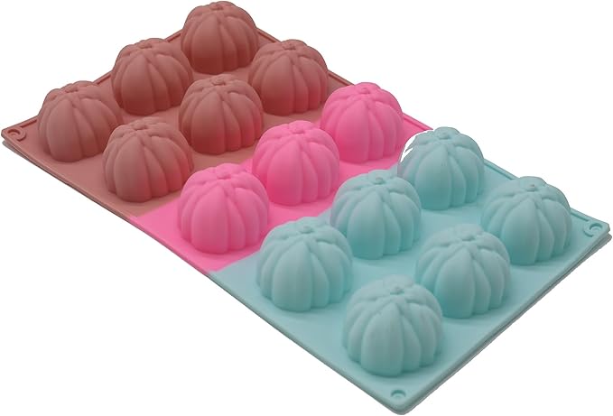 X-Haibei Fall Persimmon Fruit Silicone Mold - 15 Cavity for Soap, Cake, Chocolate, Jello, Resin - Realistic Detailed Design, Food Grade Flexible Bakeware Pan - 2.5oz per Cell