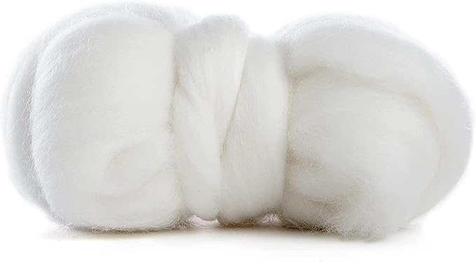 Revolution Fibers Merino Wool Roving | Premium Combed Wool Top | 22 Micron, Perfect for Felting Projects, Spinning, Wall Hangings and Tapestry (Lightning)