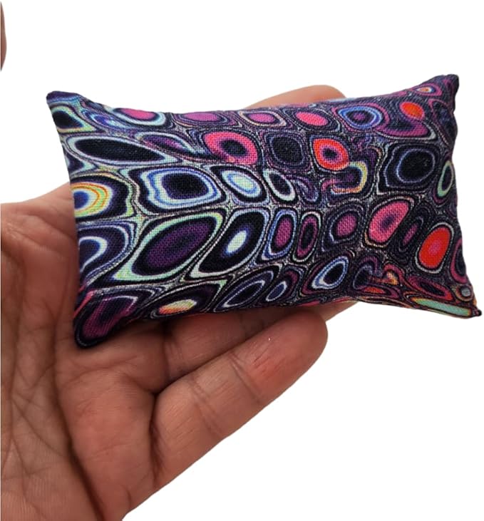 Emery Pin Cushion for Sewing - Filled with Abrasive Emery Sand - Handmade in USA (2"x3", Cherries on Black)