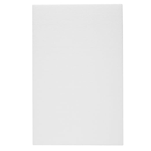 Rectangular Foam Blocks - Easy-to-Carve Sculpting Foam - Diorama Base Rectangles for Model Displays - Versatile Craft Pack for DIY Craft - Pack of 3, 17 x 11 x 2 in, White