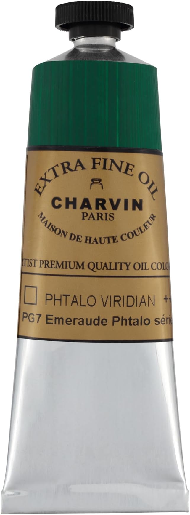 Charvin Extra Fine Oil Paint, Phthalo Viridian 60 mL - Triple-Milled, Rich Texture, Poppy Oil-Based, Light-Fast, Handmade, Archival Quality