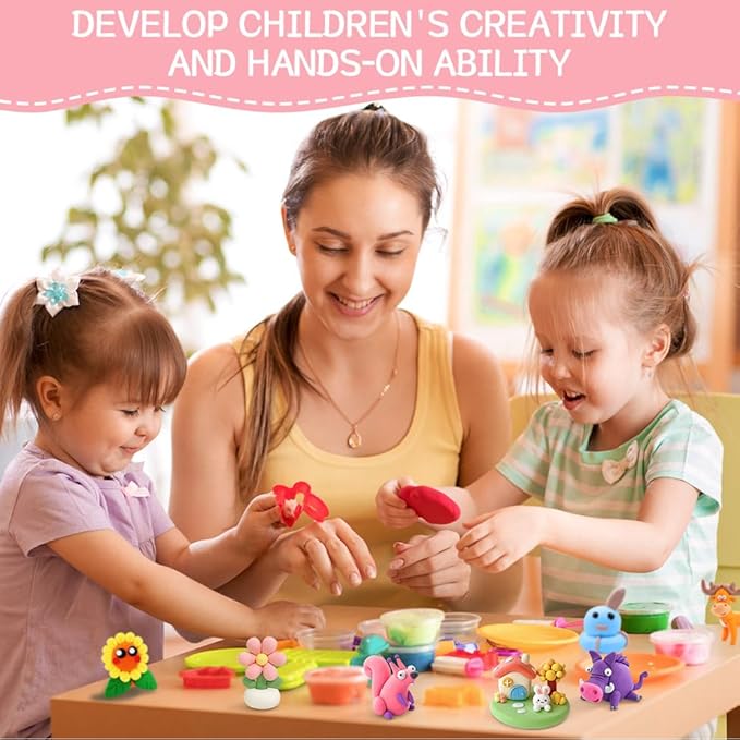 Ainiv Air Dry Clay Kit, 72 Colors DIY Model Magic Clay for Kids, Modeling Clay with 6 Sculpting Tools, Safe and Non-Toxic, Ultra Light Arts and Crafts Kits for Boys Girls, Best Gifts for Kids