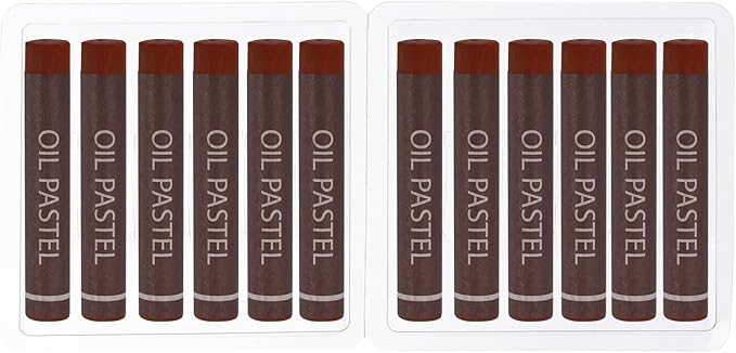 PATIKIL Brown Oil Pastels, 12Pcs Soft Oil Crayons Creamy Pastels Stick Art Supplies for Art Painting Drawing Blending Graffiti for Artists Beginners