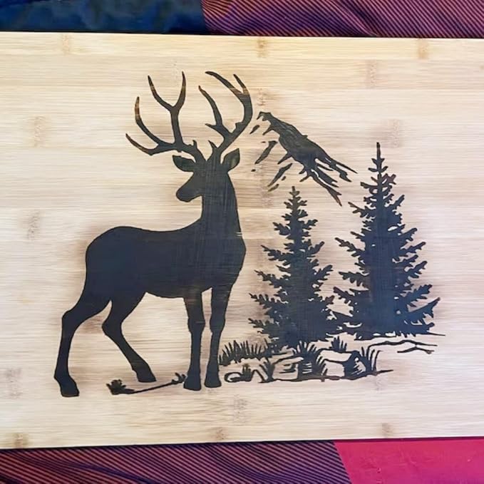 Animal Wood Burning Stencils for Painting 12” Deer Stencils Horse Stencil Bear Wolf Moose Drawing Templates for T-Shirt Fabric Wood DIY Crafts