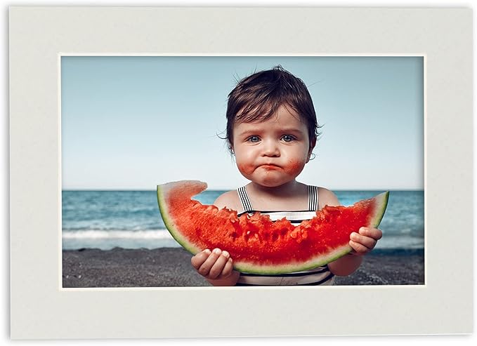 Poster Palooza 8x10 Mat Bevel Cut for 5.5x8.5 Photos - Acid Free Grey Precut Matboard - For Pictures, Photos, Framing - 4-ply Thickness