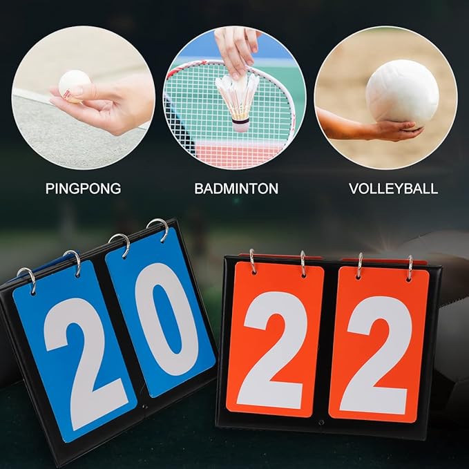 Portable Table Top Scoreboard Flipper, Multi Sports Score Flip Scoreboard Score Keeper