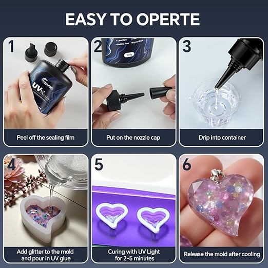300g UV Resin,Crystal Clear,Hard UV Curing epoxy Resin, Upgraded Formula,odorless,Solar Activated Glue kit,Clear,UV Fast Curing,for Craft Decoration (100 g*3)
