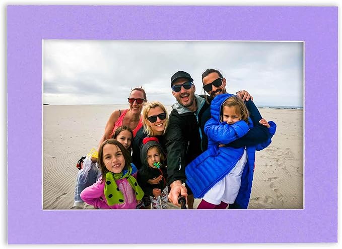 5.5x8.5 Mat for 8.5x11 Frame - Precut Mat Board Acid-Free Light Purple 5.5x8.5 Photo Matte For a 8.5x11 Picture Frame, Matboard for Family Photos, Show Kits, Art, Picture Framing, Pack of 1 Mat