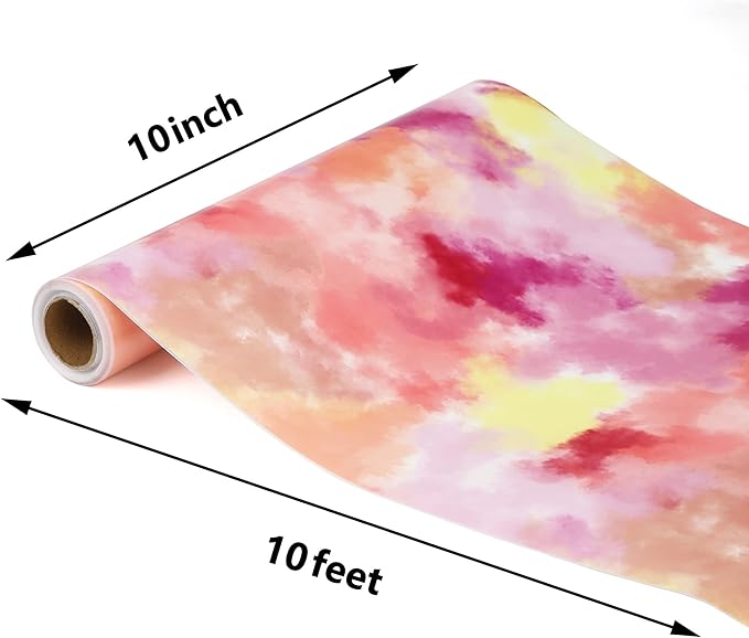 RENLITONG Colorful HTV Iron on Vinyl 12Inch by 10ft Roll Heat Transfer Vinyl for T-Shirt HTV Rolls for All Cutter Machine - Easy to Cut & Weed for Heat Transfer Design
