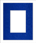 8x10 Mat Bevel Cut for 5.5x8.5 Photos - Acid Free Royal Blue Suede Precut Matboard With Backing Board and Crystal Clear, Self Seal Photo Mat Bag - For Pictures, Photos, Framing - 4-ply Thickness