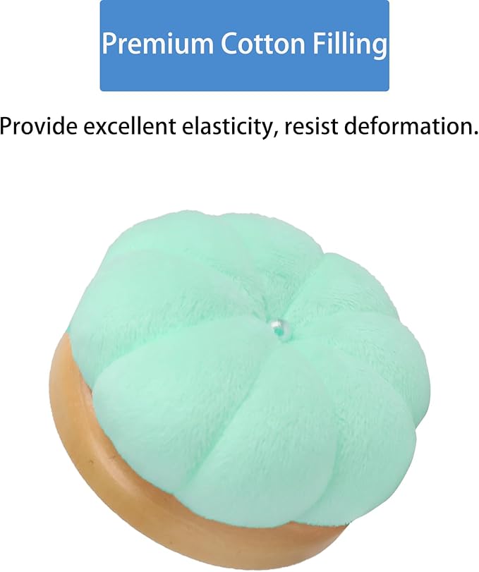 Hilltian Pin Cushion for Sewing, Wooden Base Sewing Pincushion with 100 Plastic Head Pins, Cute Pins Holder for Sewing Quilting, Light Green (Light Green)