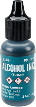 Tim Holtz Alcohol Inks and Accessories 1/2 oz Stream Alcohol Ink, Blue