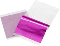 uxcell 100pcs Leaf Sheets, 3.5" x 3.5" Foil Sheets Paper Sheets for DIY Crafts Painting Nails Resin Furniture Decoration(Light Purple)
