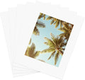 ZBEIVAN 11x14 White Picture Mats with Core Bevel Cut Frame Mattes for 8x10 Pictures - Pack of 5