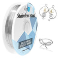 Art3d 18 Gauge Stainless Steel Wire, Bendable Soft Crafting Wire for Jewelry Making Earring Beading DIY Wrapping Sculpting - 120 FT Silver