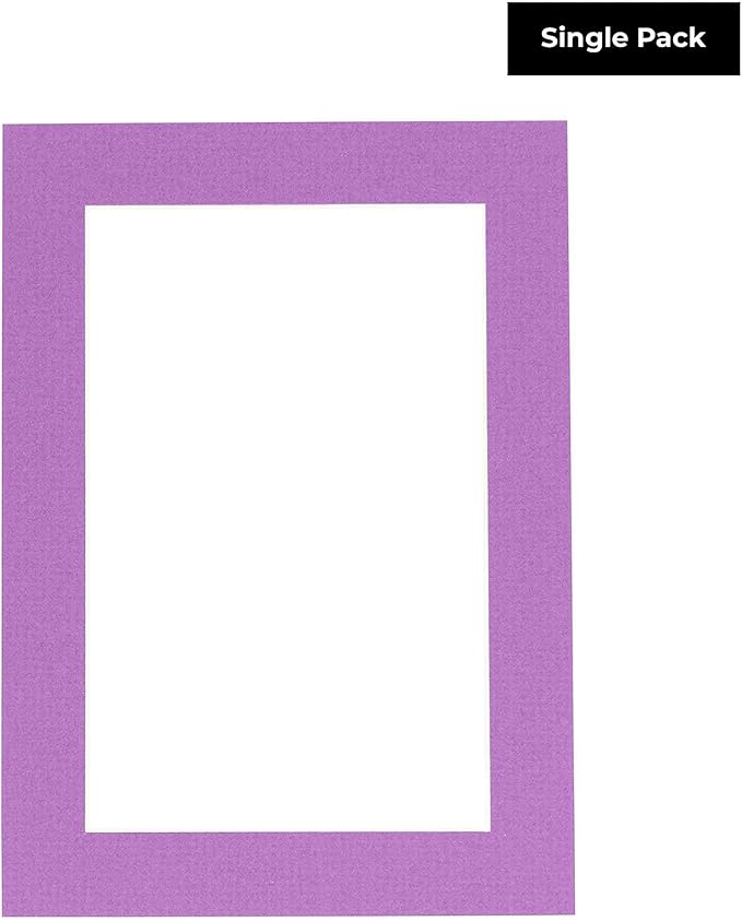 5.5x8.5 Mat for 8.5x11 Frame - Precut Mat Board Acid-Free Dark Purple 5.5x8.5 Photo Matte For a 8.5x11 Picture Frame, Premium Matboard for Family Photos, Show Kits, Art, Picture Framing, Pack of 1 Mat