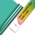 HTV Vinyl Rolls - 12" x 5ft Green Heat Transfer Vinyl for Shirts, Easy to Cut & Weed for All Cutter Machines