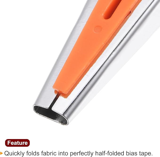 HARFINGTON Bias Tape Maker Kit 9mm Single and Double Fold Fabric Bias Binding Maker Sew Tool for Fabric Quilting Sewing Crafting DIY, Orange