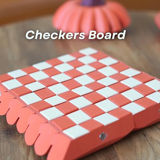 Pumpkin Game Set: Magnetic Chess Checkers, Dice Tower, Cribbage, Card Holder, Forgecore Gourd Games, Gourd Gambit Pumpkin Chess Expansion Pack, 3D Printing Portable Adult Pumpkins Board Game Set(#1)