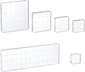 Whaline 6 Pieces Acrylic Stamp Block Clear Stamping Tools Set with Grid Lines for Scrapbooking Crafts Card Making, Assorted Sizes