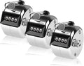 Tally Counter, 4-Digit Clicker Counter, Metal Hand Tally Counters Clicker Pitch Counter for Counting, Knitting, Coaching, Golf, Lap, Fishing