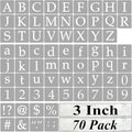 3 Inch Alphabet Letter Stencils for Painting - 70 Pack Letter and Number Stencil Templates with Signs for Painting on Wood, Reusable Letters and Numbers Stencils for Chalkboard Wood Signs & Wall Art