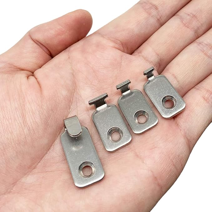 10pcs Heavy Duty Hanger 304 Stainless Steel Wall Mounted Mini J Hook for Mirror Picture Frames Hanging Wire/D Rings/Keyhole Hangers