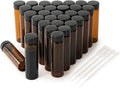 40ml Amber Small Glass Vials 30pcs with Screw Caps(30pcs)