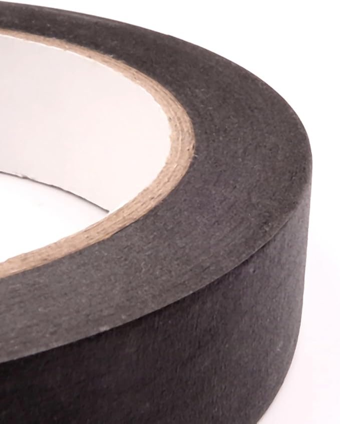 5 Rolls Pinstripe Tape - Masking Tape 1/16", 1/8", 1/4", 1/2", 3/4" - Thin Painters Masking Automotive Tape for DIY, Car, Auto, Paint, Art, Tumblers (Black)