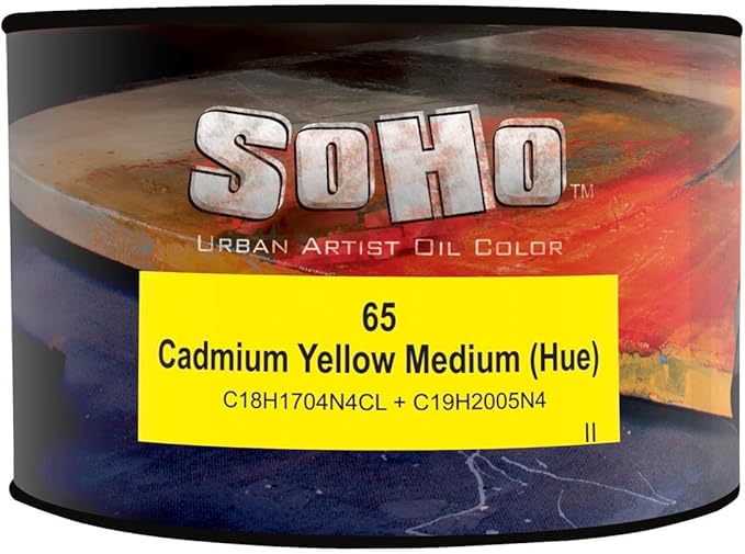 Soho Urban Artist Oil Paint - Cadmium Yellow Medium Hue, 430 ml Can - Best Valued Oil Colors for Painting, Excellent Pigment Load