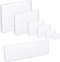 UCEC 7 Pieces Acrylic Stamp Block Clear Stamping Tools Set with Grid Lines Stamps for Crafting, Scrapbooking & Stamping Supplies Card Making, Assorted Sizes