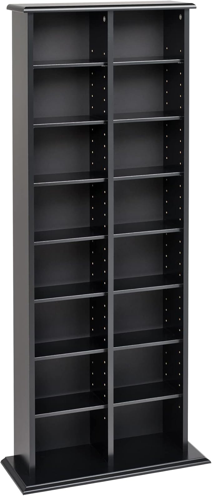 Prepac 2 Column Tall Cabinet Media Storage, 22" Wide, Black
