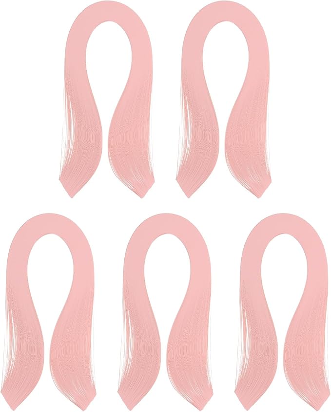 PATIKIL 600pcs Quilling Strips Paper 1/8"(3mm) 39cm Origami Paper Quilling Strip for Art DIY Hand Craft Christmas, Light Pink
